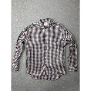 Billy Reid Shirt XL Standard Cut  Linen Blend? Long Sleeve Button Colorful Check